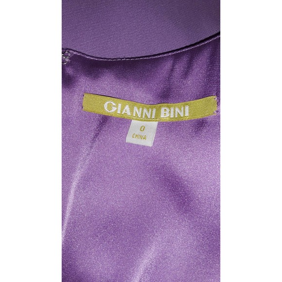 Gianni Bini  Sz 0 Purple and Coral Orange Embroidered Maxi Dress - Picture 8 of 9